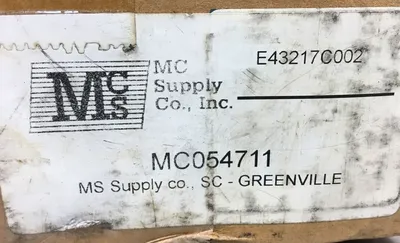 MC Supply Co. Motor Model MC054711 115V 1B