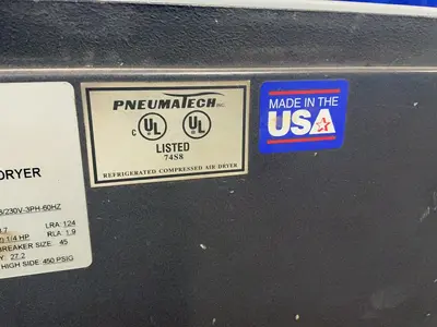 Used PNEUMATECH AD1000 Refrigerated Air Compressor Dryers Ohio US | HGR 24 #1441292