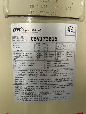 INGERSOLL RAND 2475N5-V AIR COMPRESSORS | Wheeler Machinery Sales (2)
