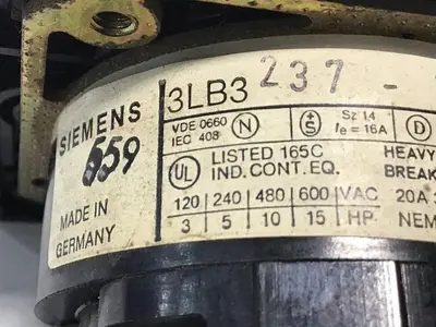 USED SIEMENS 3LB3 237-1AK