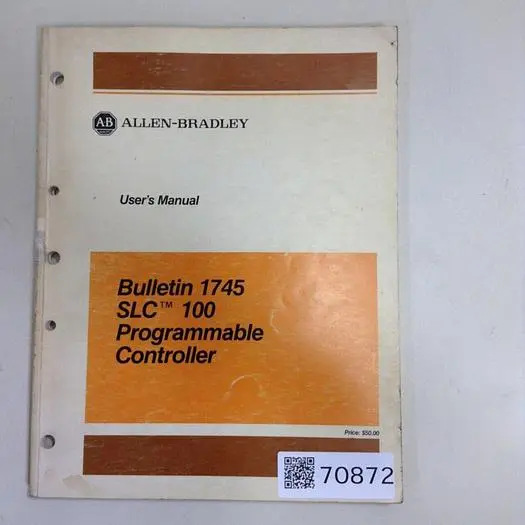 Used ALLEN BRADLEY 1745-800 Manuals Michigan US | Ideal Machinery #567287