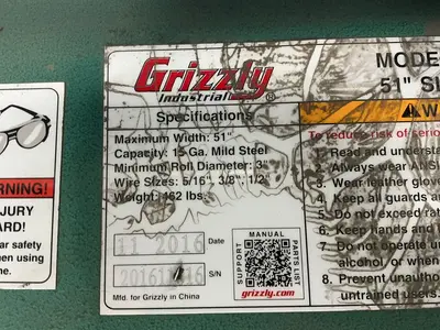 Used 2016 GRIZZLY T26471 Plate Bending Rolls including Pinch Ohio US | HGR 24 #1541523