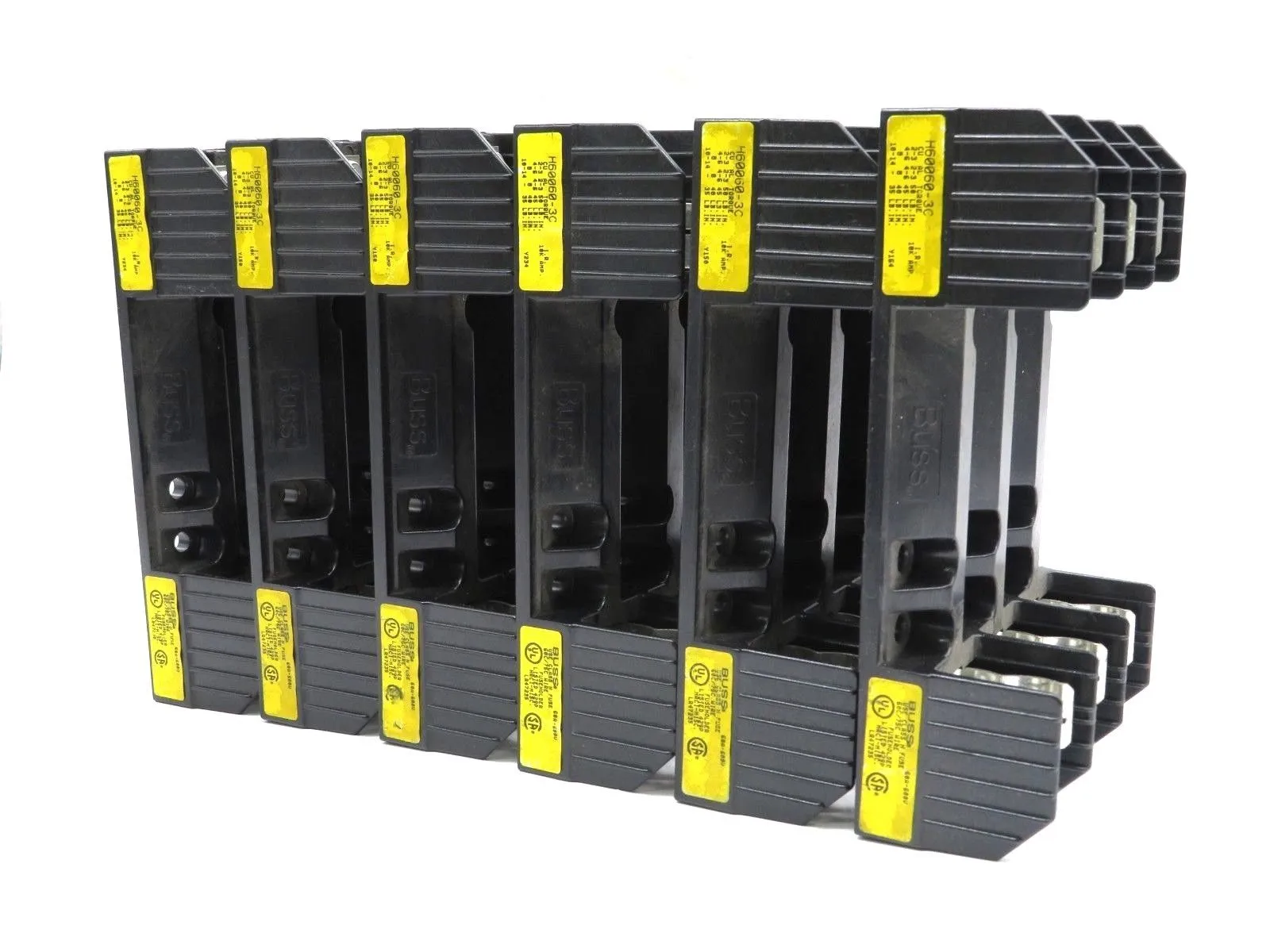6 NEW BUSSMANN H60060-3C FUSE BLOCK H600603C