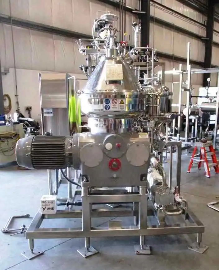 Westfalia CSC 20-06-476 hydro-hermetic clarifier skid.