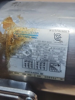 USED Sterling Electric SBY154FCA