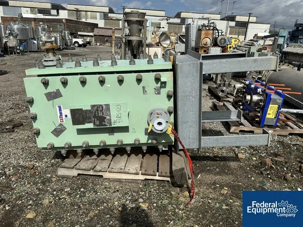 USED CG Thermal 150 Sq Ft CG Thermal Impervite Graphite Block Heat Exchanger, 100/100#