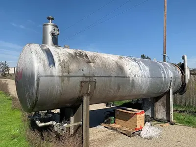 Tank, 1,500 Gallon, S/st, 4' x 18', 25 PSI, Coalescer Tank #S743658