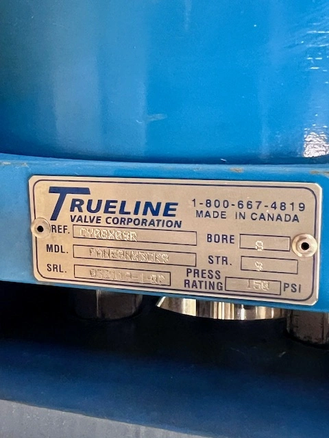 8" Trueline TL Pneumatic Knife Gate Valve, New Storeroom Spare