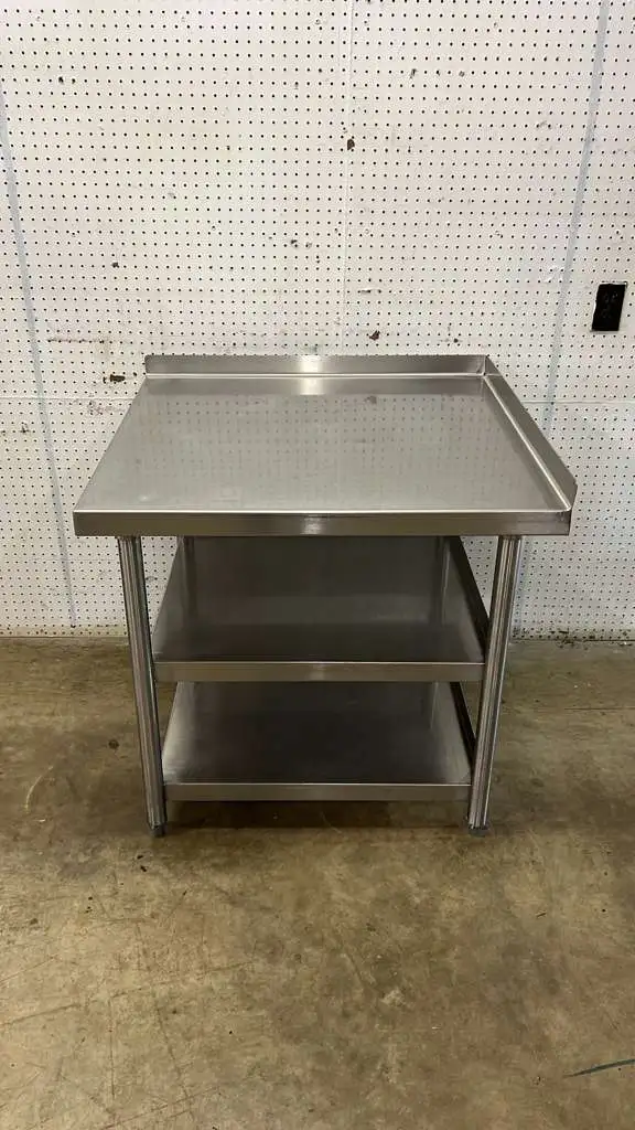 Used Falcon Restaurant Supply, Inc. Used 33" x 32" Stainless Steel Table with Shelves - RL Food Prep Tables Illinois US | Falcon Restaurant Supply #1373522