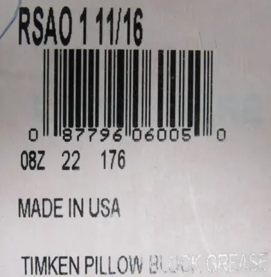 NEW TIMKEN RSAO1 11/16 PILLOW BLOCK BEARING RSAO111/16