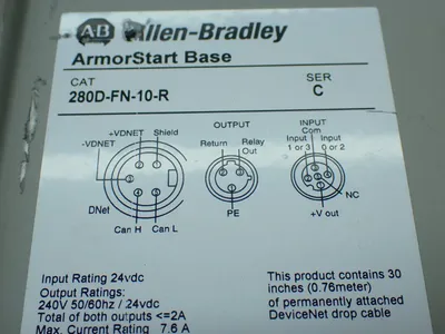 Used ALLENBRADLEY 280DFN10R Starters Ohio US | HGR 24 #835207