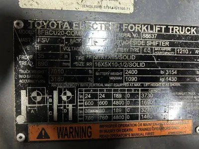 Used 2022 TOYOTA 8FBCU20 Misc Forklifts Illinois US | Somerset Equipment Sales #1542846