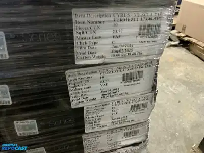 Pallet of Mixed Vinyl Flooring