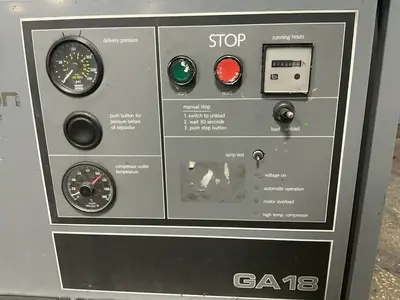 Used 1990 ATLAS COPCO GA 18 Rotary Screw & Sliding Vane Air Compressors Ohio US | HGR 24 #1744297