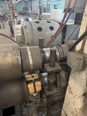 16" WIDE X 14" ROLL DIAMETER 2-HI  INTERNATIONAL 100 HP ROLLING MILL. STOCK # 0886125