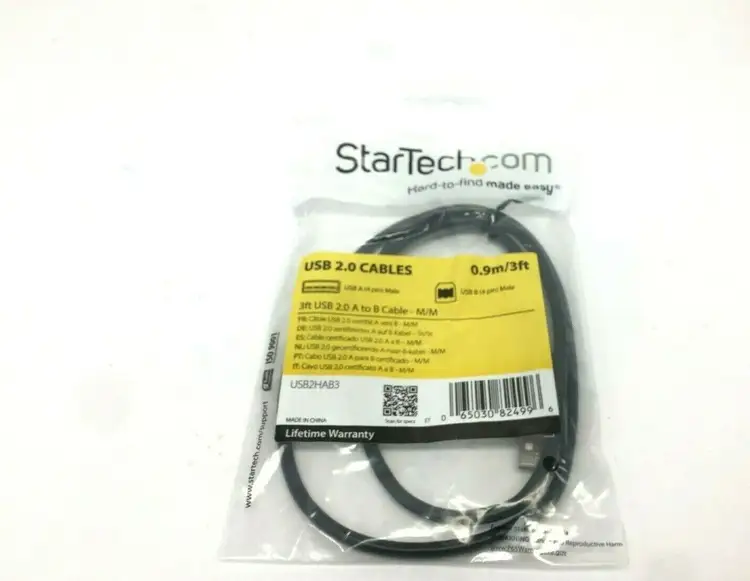 New | in-Stock STARTECH 3FT USB 2.0 A TO B CABLE Cable & Wire | Maverick Industrial Sales #1110606