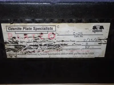36" X 24" X 4" Granite Surface Plate