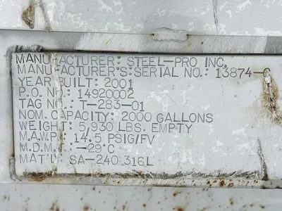 2001 STEEL-PRO INC. 2,000 Gallon Stainless Steel Tanks | Perry Equipment (12)