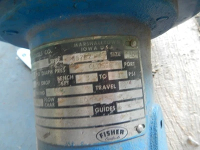 Fisher 1" 600 Class, WCB Steel Control Valve