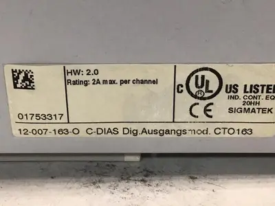 USED SIGMATEK 12-007-163-O CTO163