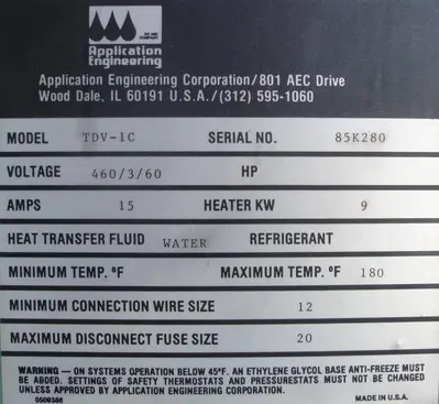 USED APPLICATION ENGINEERING TDV-1C