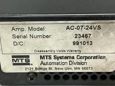 USED MTS SYSTEMS AC-07-24VS