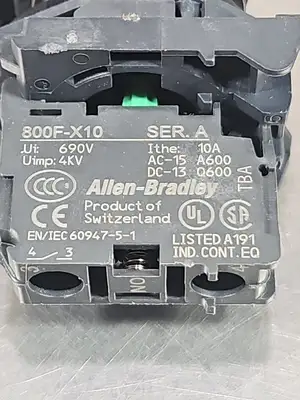 USED Allen-Bradley 800F-X10