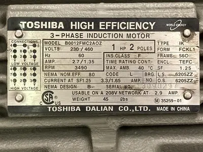 Used TOSHIBA B0012FMC2AOZH Industrial Controls | Surplus Asset Holdings #1221415