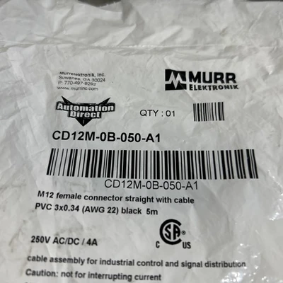 NEW Murr Elektronik CD12M-0B-050-A1