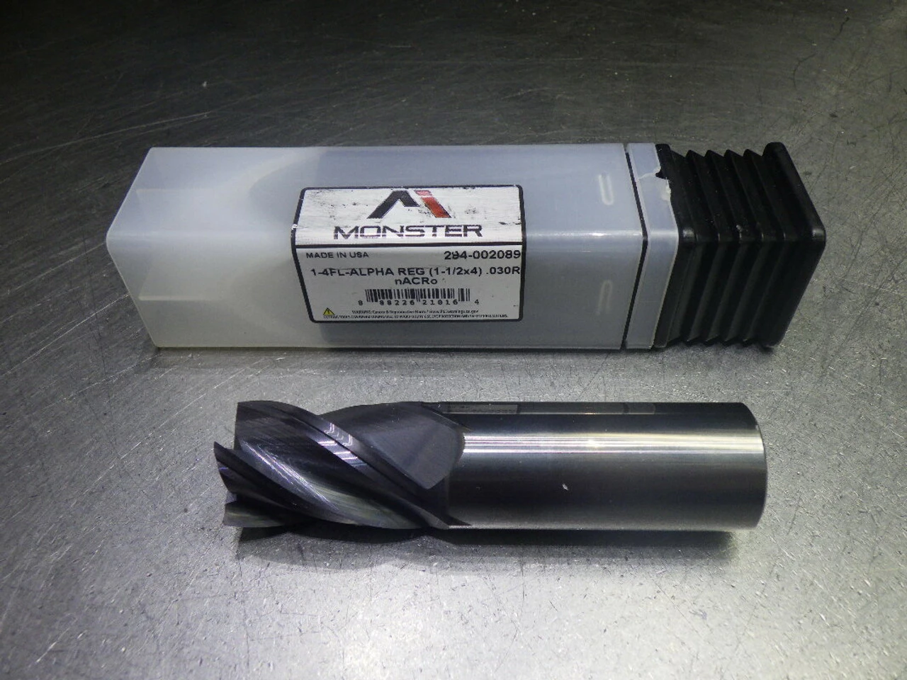 Monster 1" 4 Flute Carbide CR Reg Endmill 1" Shank .03" R 294-002089 (LOC1393C)
