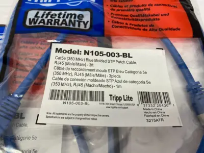 NEW TRIPP LITE CAT5E MOLDED ETHERNET PATCH CABLE