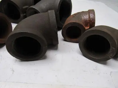 Black Pipe Reducer Elbow 90° Mixed Lot Of 10