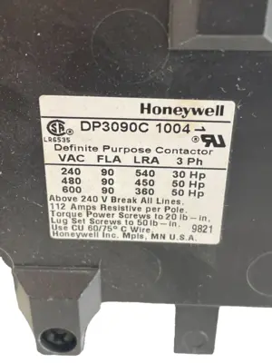 NEW HONEYWELL DP3090C 1004 DEFINITE PURPOSE CONTACTOR