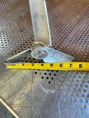 Used 39" STAINLESS STEEL MIXING SHAFT 1" DIAMETER W/ 7" IMPELLER Agitator Shaft California US | Equipment Lab #1413974