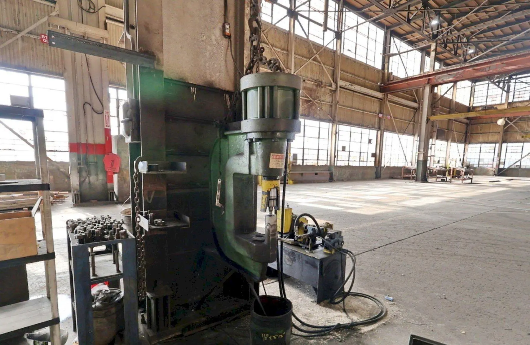 100 TON PEDDINGHAUS MODEL #WP-100-12  PORTABLE HYDRAULIC WEB PUNCH PRESS: YOBRO #24626