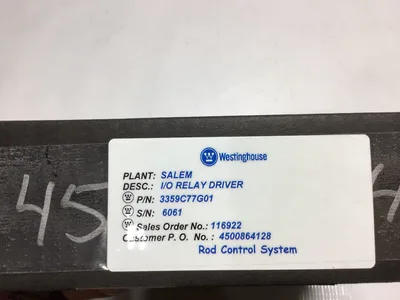 Westinghouse 3359C77G01 I/O Relay Driver Printed Circuit Board