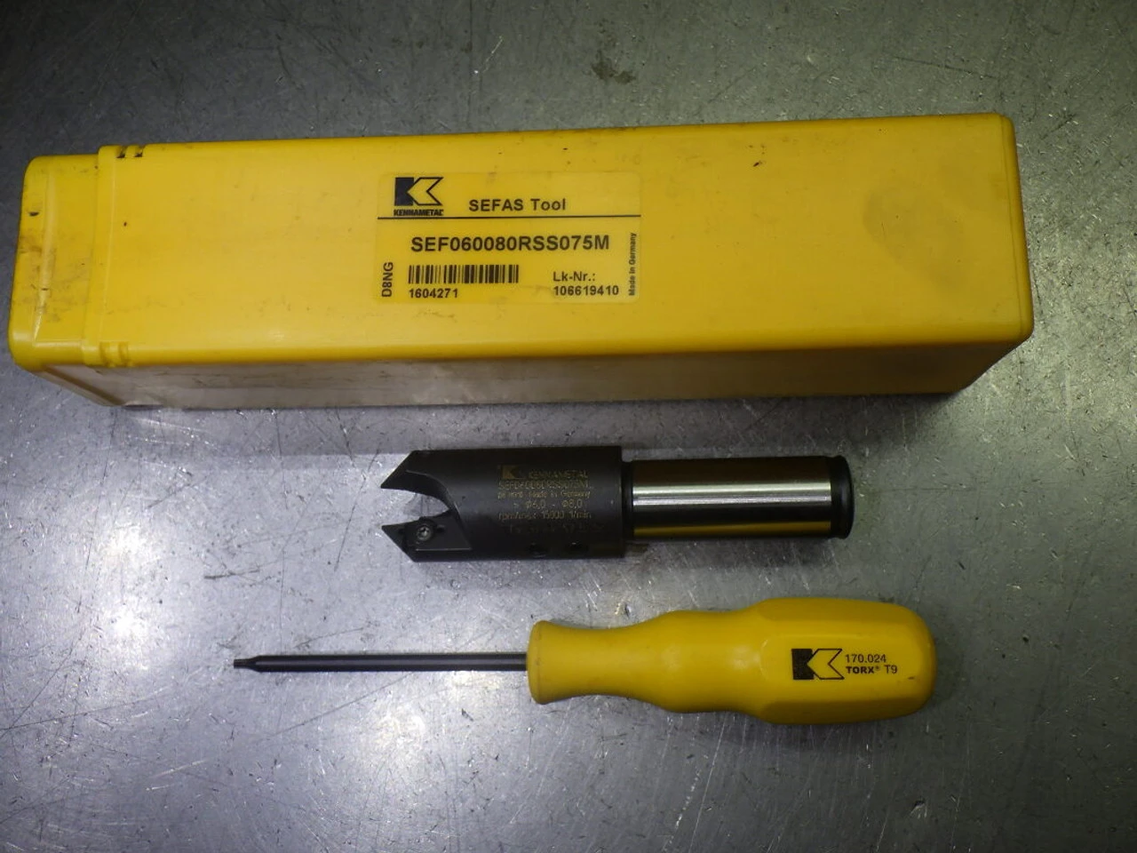 Kennametal 6mm Chamfer/Drill Tool Holder 3/4" Shank SEF060080RSS075M (LOC2289)