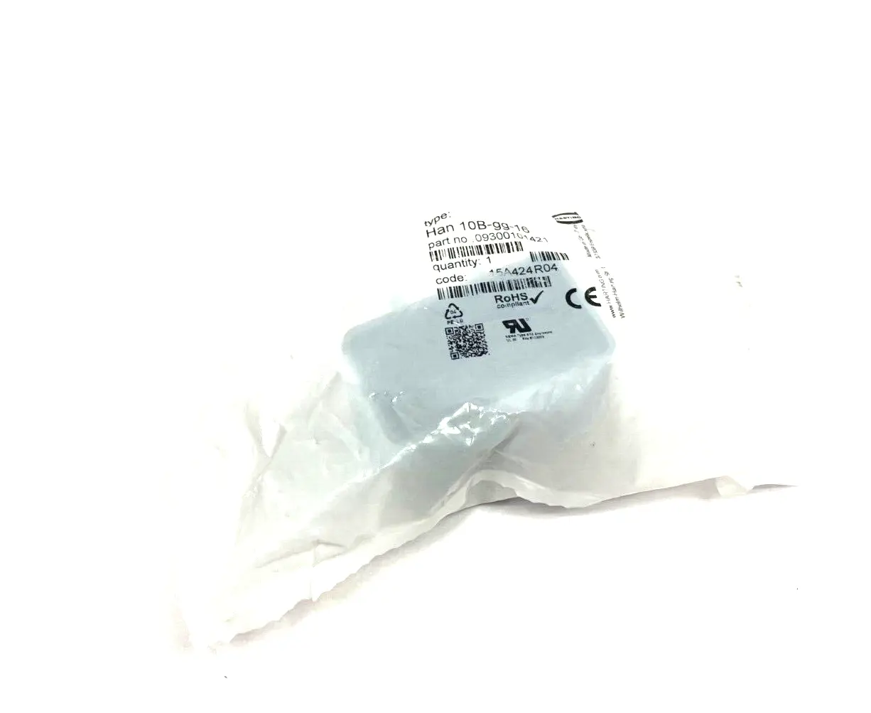 09300101421 | Harting  Heavy Duty Power Connector Hood HAN 10B PG16 TOP ENT - New