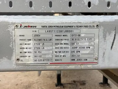 USED YANTAJ JEREH PETROLEUM EQUIPMENT AND TECHNOLOGIES MIXING UNIT