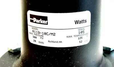 NEW PARKER R119-10C/M2 PNEUMATIC REGULATOR 1-1/4" 125PSI R11910CM2