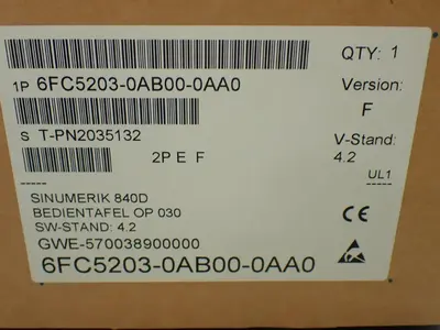 New | in-Stock SIEMENS 6FC52030AB000AA0 Electrical Panels | HGR 24 #737056