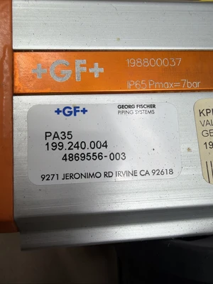 New Old Stock Georg Fischer 199.240.004 Actuated Valve DN80 3" PA 35 Warranty