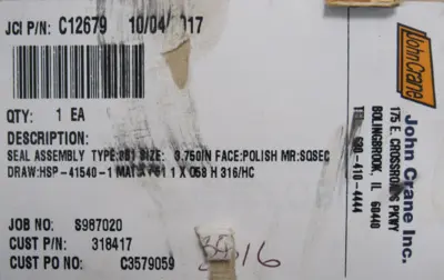 NEW JOHN CRANE C12679 SEAL ASSY 3.15"
