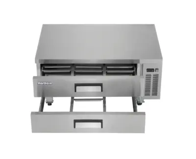 Magic Chef 52 IN WIDE, 10.5 CU FT. 2-DRAWER CHEF BASE COMMERCIAL REFRIGERATOR IN STAINLESS STEEL