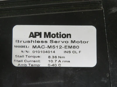 Used API MOTION _UNKNOWN_ Servo Motors | OCO Industrial #1672627