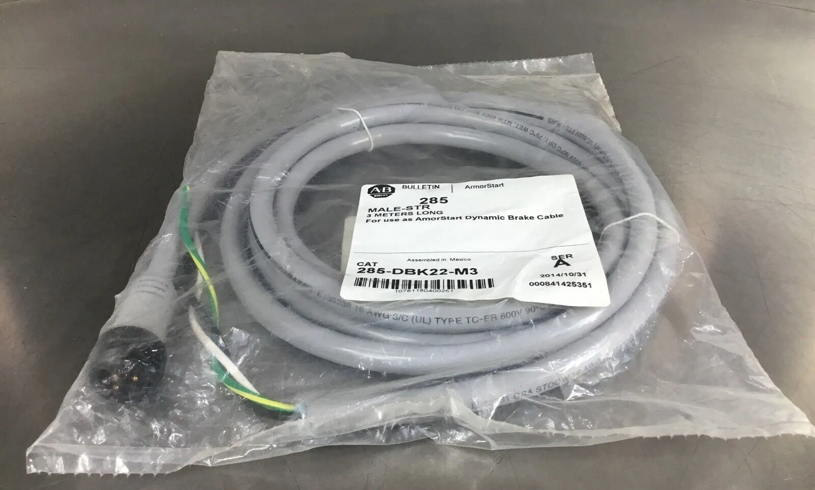 Allen-Bradley ArmorStart 285-DBK22-M3 /A 3 Meter Cable 5D-25
