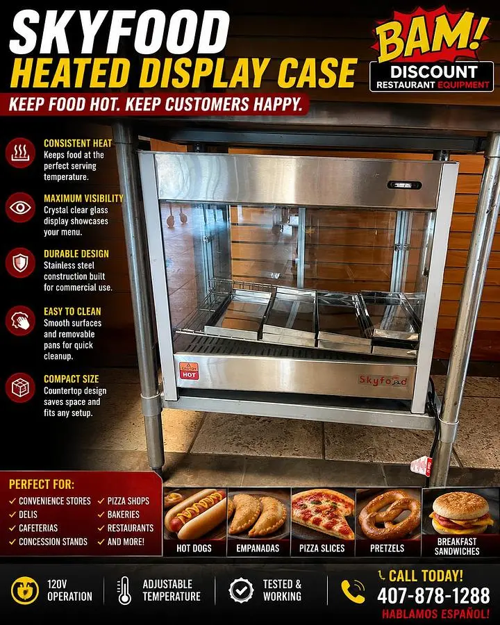 New | in-Stock SKYFOOD FWD2S8P Countertop Display Warmers Florida US | BAM Discount Restaurant Equipment #1230752