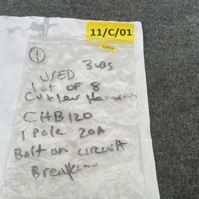 Used cutler hammer CHB120 Circuit Breakers California US | Davliegogo LLC #1705558