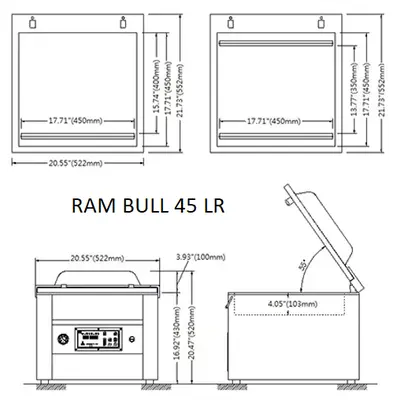 RAM Model Bull 45 LR Single Chamber Vacuum Packaging Machine