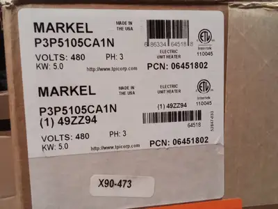 Used MARKEL PRODUCTS 5105CAINP3P Heaters US | Infinity wholesale & Supply LLC #1305836